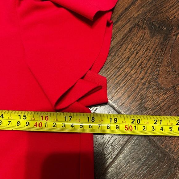 Tiana B Red Flutter Sleeve Knee Length A-Line Sheath Dress USA Made‎ Womens 10 - Picture 5 of 7